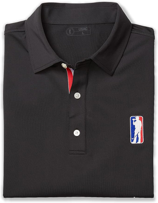 USAG Men's High Performance Dry Fit Short Sleeve Golf Polo Shirt