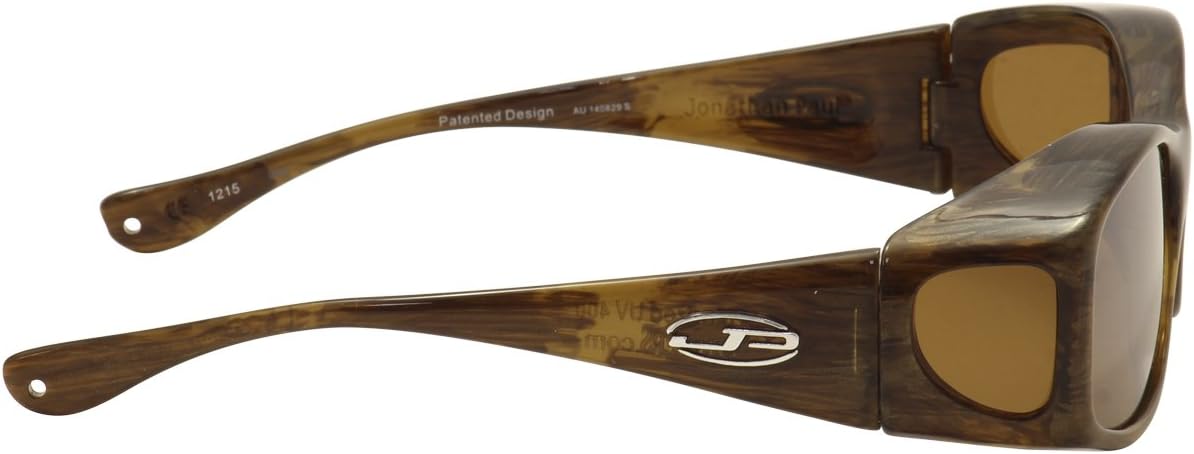 Fitovers Eyewear Glides Sunglasses with Swarovski Crystals (Honey, Polarvue Amber)
