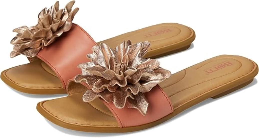 BORN Women's Flower Strap Hibiscus Leather Sandal