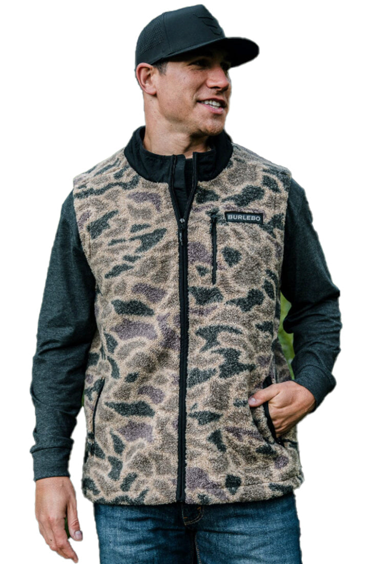 Burlebo Men's Sherpa Ultra-Soft Fleece Vest