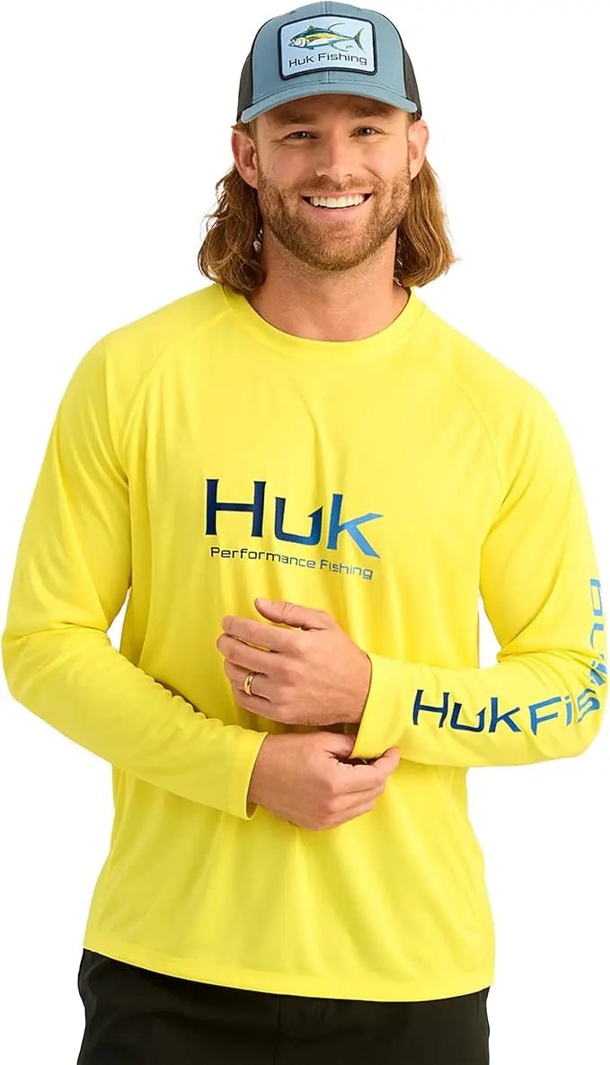 HUK Men's Pursuit Vented Long Sleeve, 30 UPF Fishing Shirt