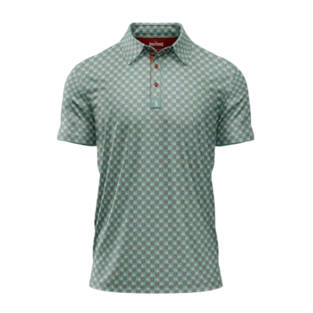 Bogey Bros Men's 4 Way Stretch Short Sleeve Golf Polo Shirt (Mixed, Finger Bang)