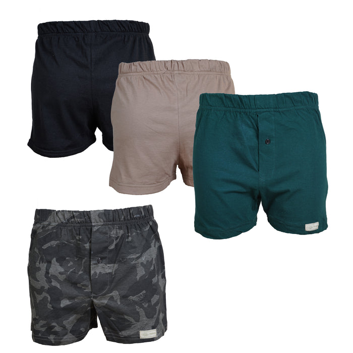 Tag Safari Gray Camo Boxer Shorts 4 Pack for Men