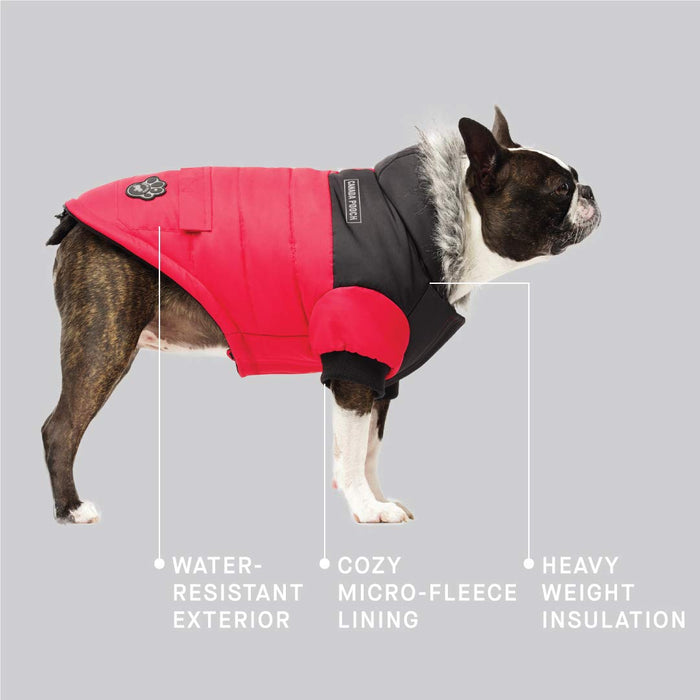 Canada Pooch True North Parka Size 24 Red Insulated Dog Coat