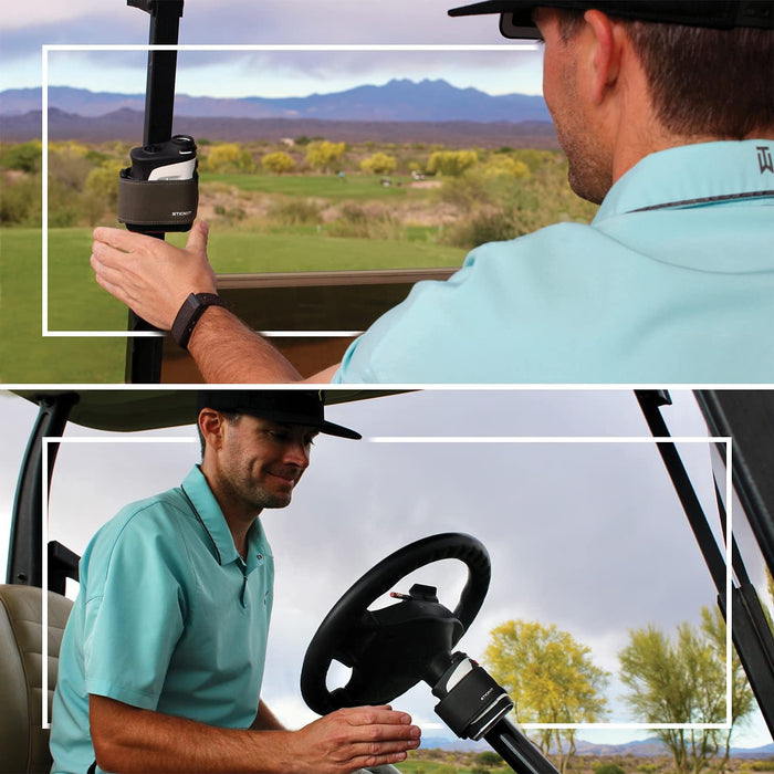 STICKIT Magnetic Rangefinder Strap Securely Holds to Golf Carts and Golf Clubs