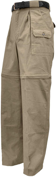 Tag Safari Zambezi Convertible Pants for Men, Covered Utility Pocket, Zip Off, 100% Cotton