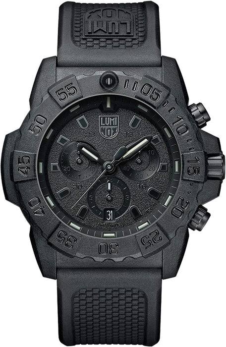 Luminox Men's Navy Seal Chronograph Black Out Analog Military Dive Watch