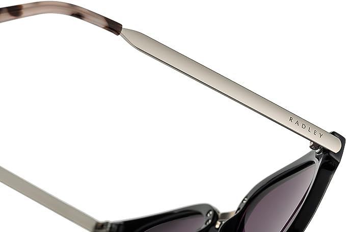 Radley London Women's 6510 Black/Silver Metallic Designer Round Sunglasses