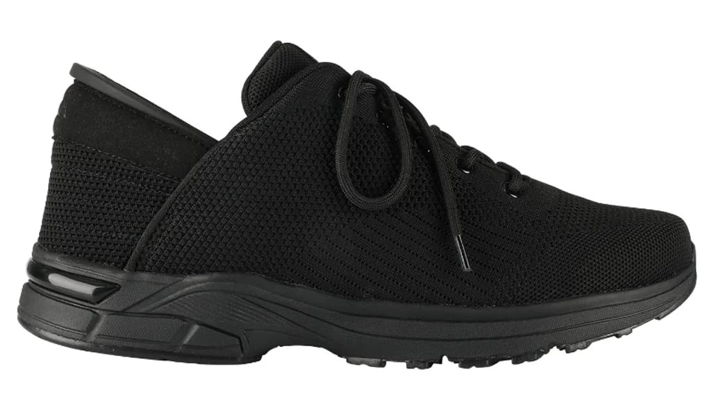 Zeba Men's Jet Black Size 10.5 X-Wide Hands Free Slip-On Walking Shoes