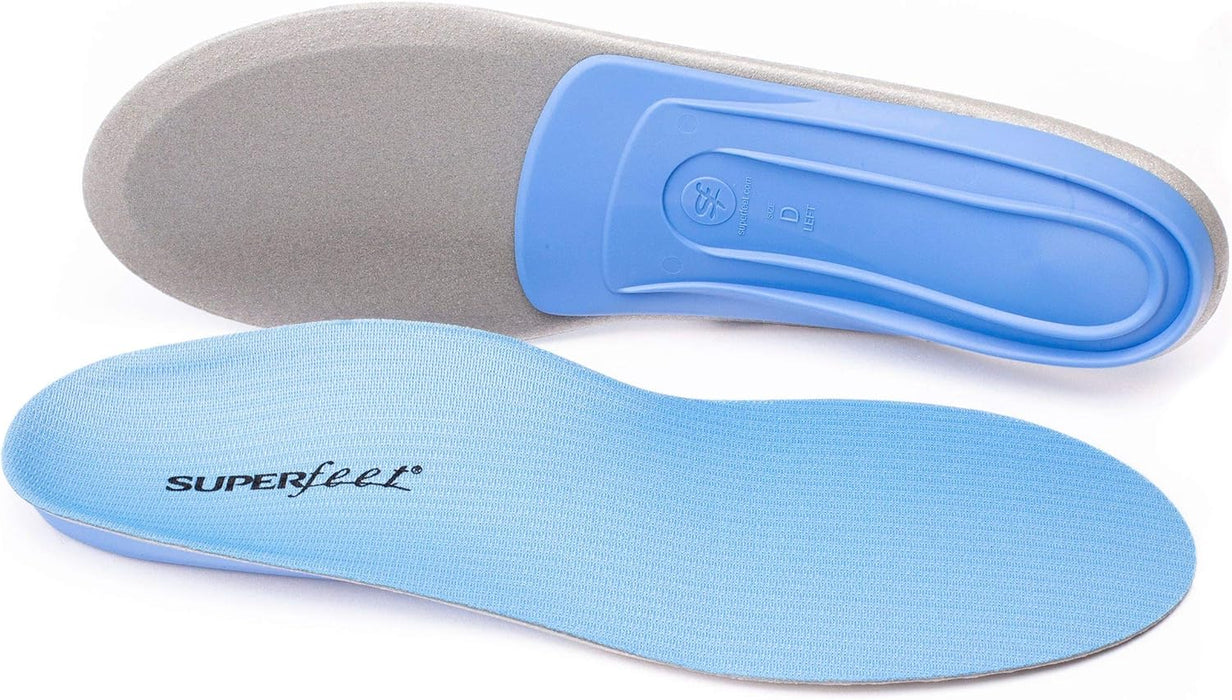 Superfeet All-Purpose Support Medium Arch Insoles (Blue) - Trim-To-Fit Orthotic Shoe Inserts - Professional Grade