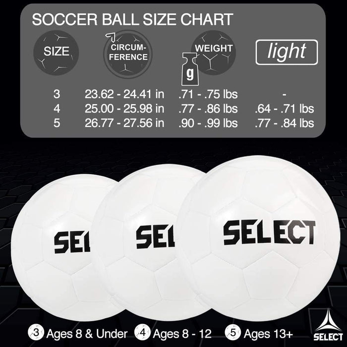 Select Royale V22 Soccer Ball White/Black/Gold Size 5 NFHS Approved