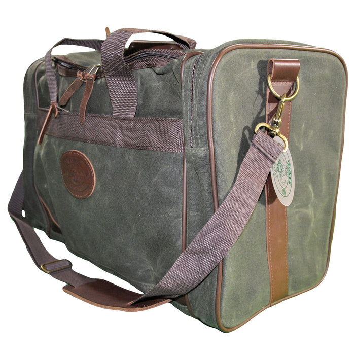 Tag Safari Duffle Bag - Waxed Canvas - Olive Green