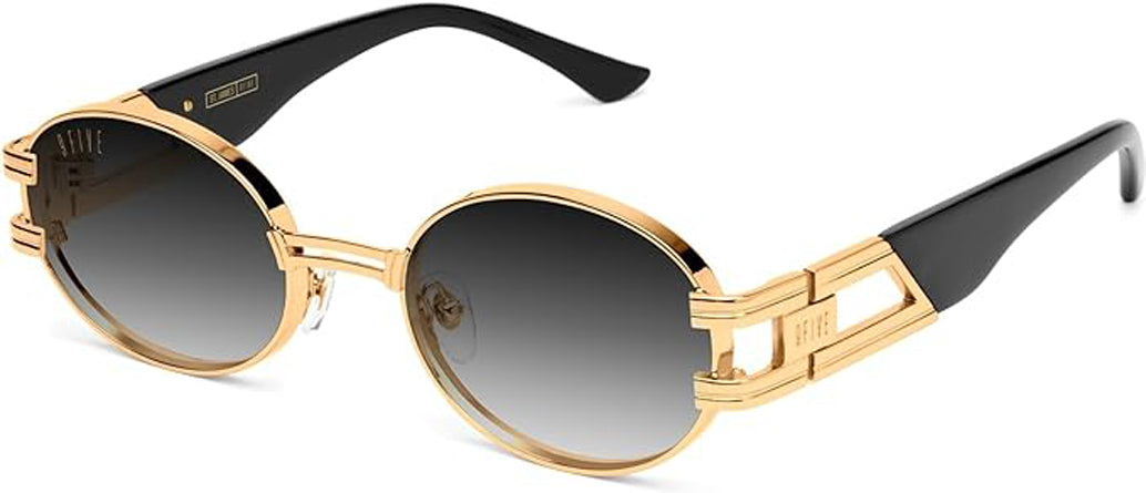 9FIVE St. James Black & 24k Gold - CR-39 Gradient Sunglasses