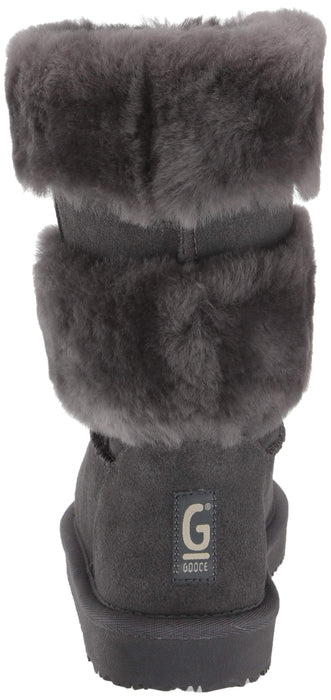 Bayton Women's Mara Charcoal Size 6 Faux Fur Fashion Boot