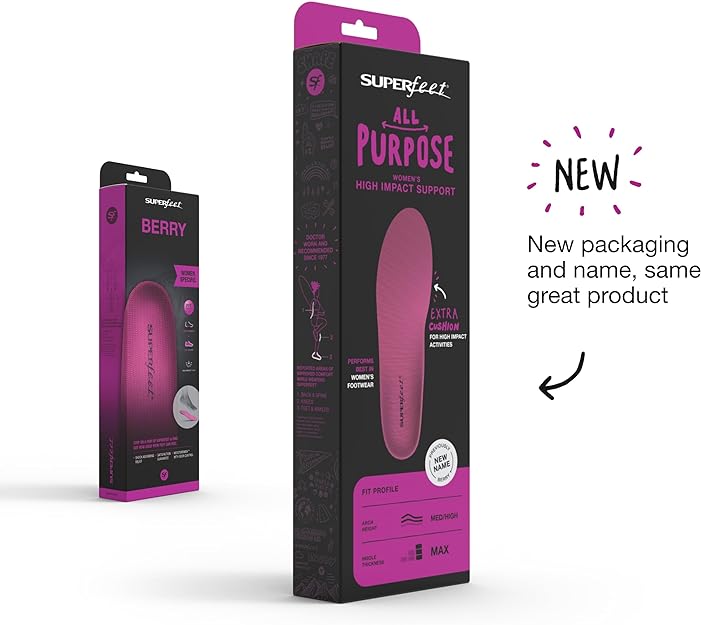 Superfeet Women's All Purpose High Impact Support Insoles