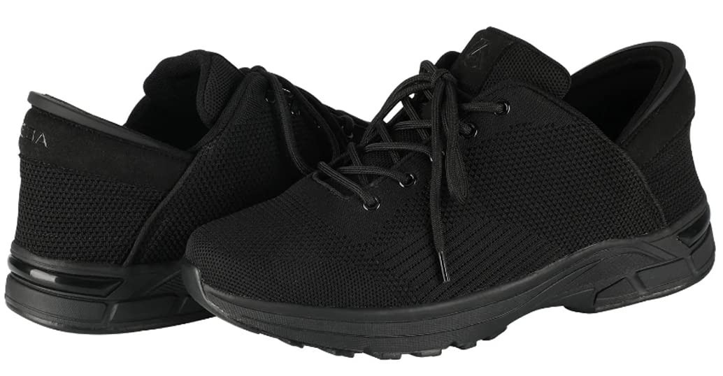 Zeba Men's Jet Black Size 10.5 X-Wide Hands Free Slip-On Walking Shoes