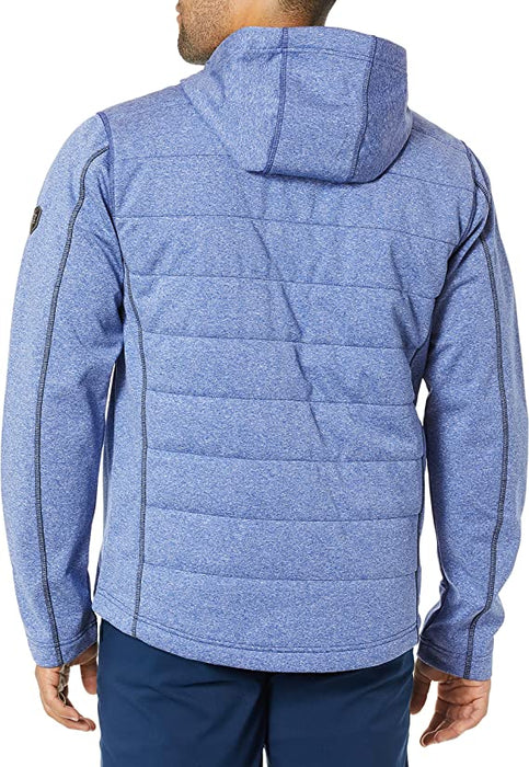 Cutter & Buck Men's Altitude Insulated and Quilted Full Zip Hooded Fleece Jacket (Tour Blue - Medium)