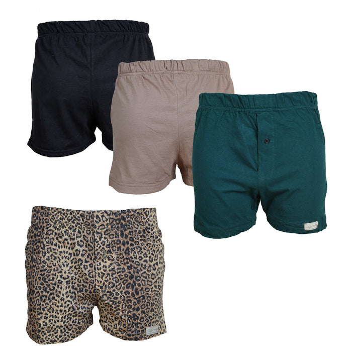 Tag Safari Leopard Boxer Shorts 4 Pack for Men
