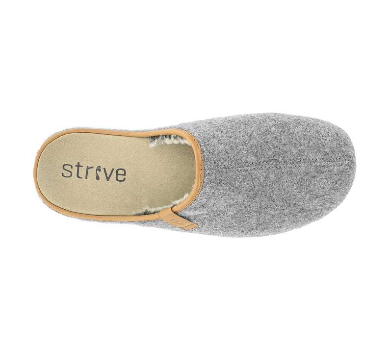 Strive Men's Cologne Light Grey Size 9  Wool Mule Orthotic Slipper