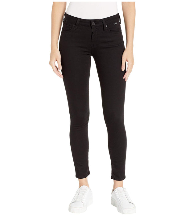 Mavi Women's Adriana Double Black Tribeca 28/32 Mid Rise Super Skinny Jeans