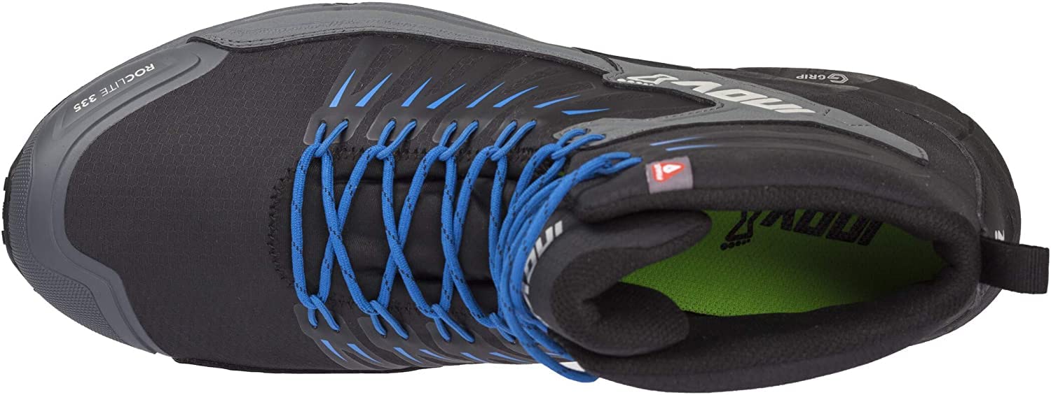Inov-8 Roclite 335 Black/Blue Men's Size 6.5 Waterproof Mid-Top Hiking Boot