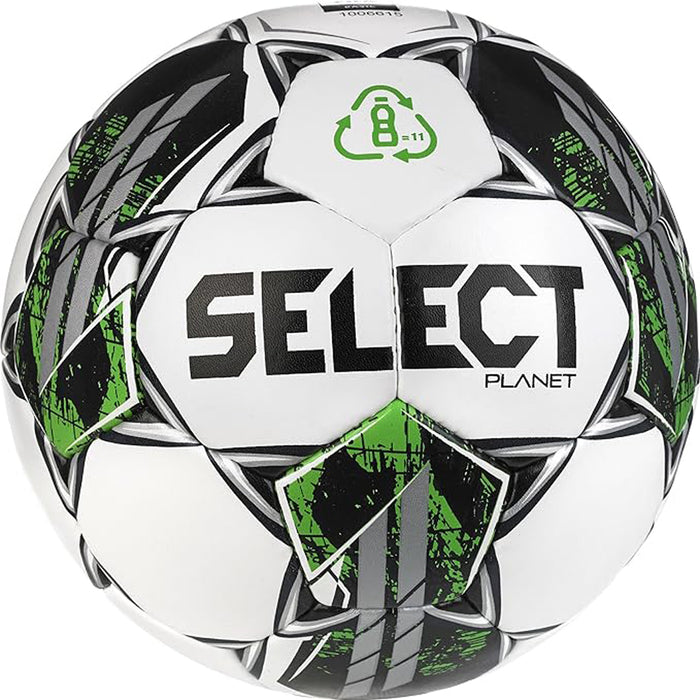 Select Planet Exo V22 White/Green Size 5 Soccer Ball NFHS & FIFA Approved