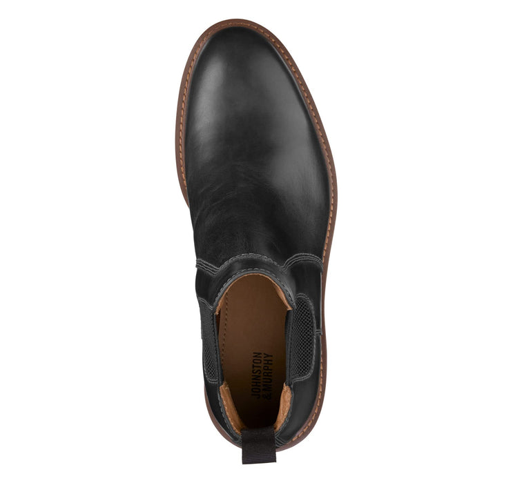 Johnston & Murphy Men's Barrett Size 11.5 Tan Oiled Suede Chelsea Boots