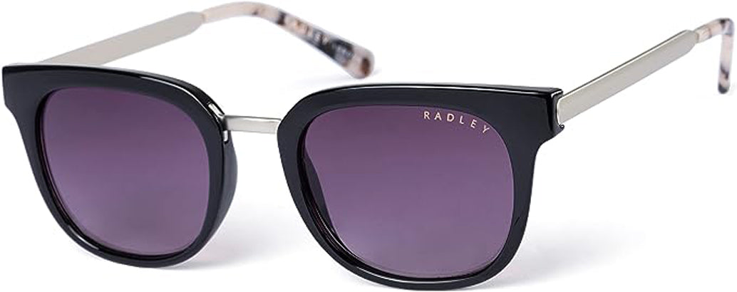 Radley London Women's 6510 Black/Silver Metallic Designer Round Sunglasses