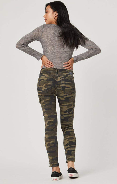 Mavi Women's Juliette Military Camouflage 27/27 Mid Rise Skinny Cargo Pants
