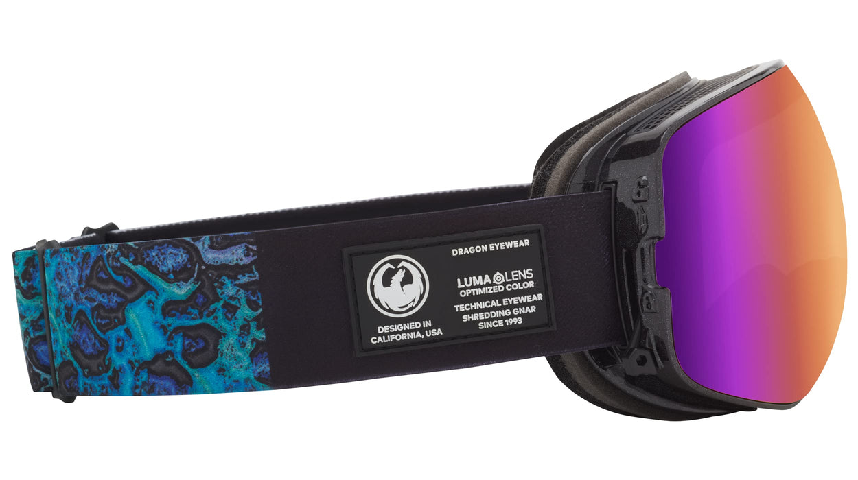 Dragon Alliance X2S Black Pearl Lumalens Purple Ion/LL Amber Lens Snow Goggles