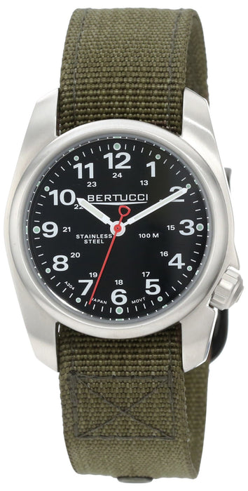 Bertucci A-1S Green Nylon Strap 36mm Stainless Steel Dial Field Watch