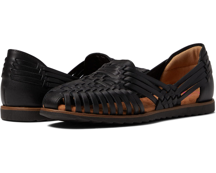 Rainer Full Grain Leather Slip On Huarache Shoe
