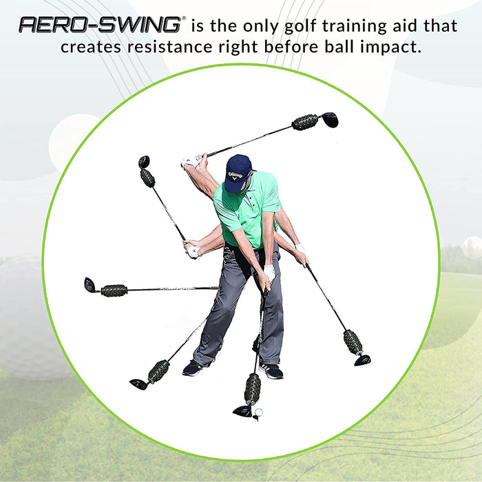 Aero-Swing 48" Aero-Shaft Golf Swing Tempo Trainer Aid Loaded with 3 Aero-Swings