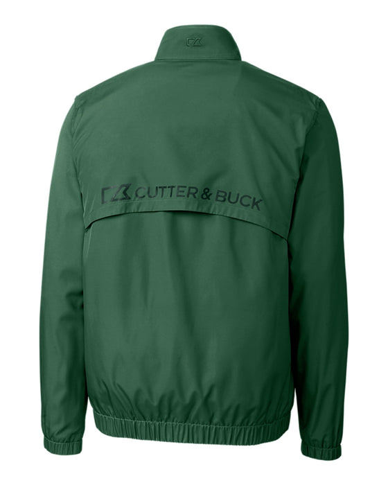 Cutter & Buck Men's Nine Iron Twill Breathable Vented Back Full Zip Water Resistant Jacket (Hunter - Medium)