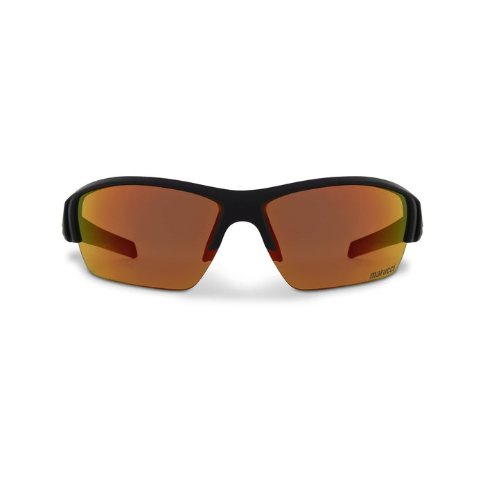 Marucci On-Field V108 2.0 Matte Black-Green With Blue Mirror Sunglasses