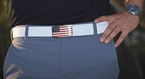 Nexbelt Heritage Go-In! Series USA White Smooth Leather w/ Chrome Buckle Belt