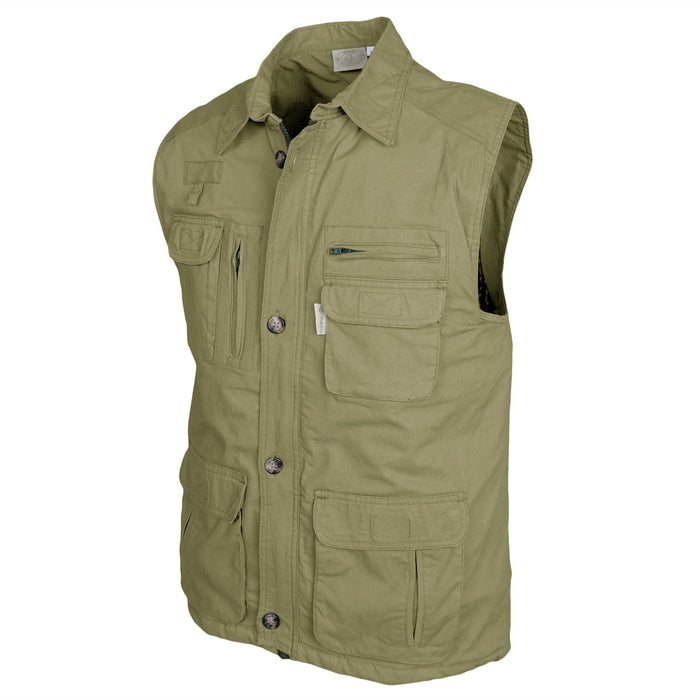 Tag Safari Travel Vest for Men, 100% Cotton, Utility, Multi Pocket, Perfect for Hunting Games