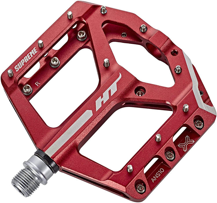 HT Components Red ANS10 Supreme Platform Evo Bike Pedals Pair 9/16"