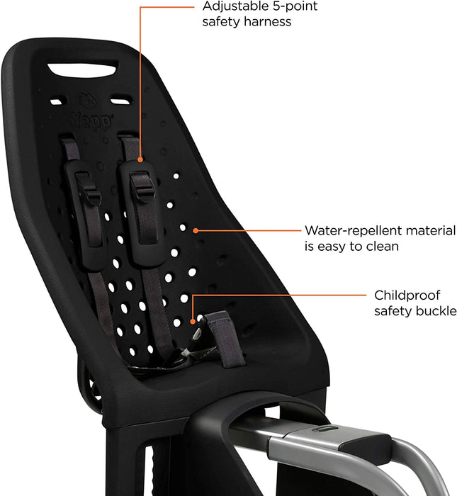Thule Yepp Maxi Black Frame Mounted Baby Bicycle Seat