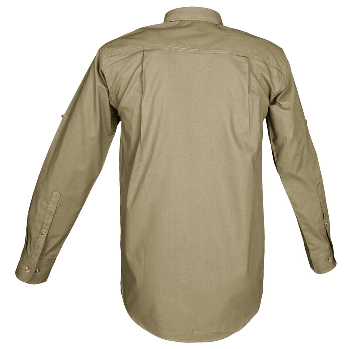 TAG Safari Men's Buffalo Logo Trail Long Sleeve Shirt w Chest Pockets