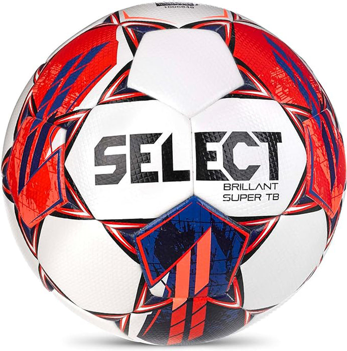 Select Brillant Super TB Soccer Ball White/Blue Size 5 NFHS & FIFA Approved