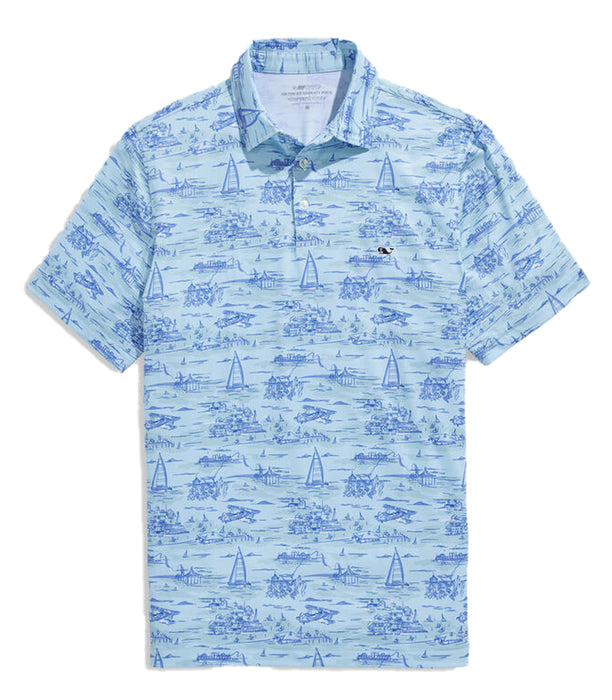 Vineyard Vines Men's Short Sleeve Edgartown Scenic Printed Shirt