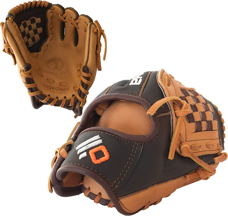Nokona Youth Alpha S-50 9" Tan/Brown Closed Web Right Handers Baseball Glove