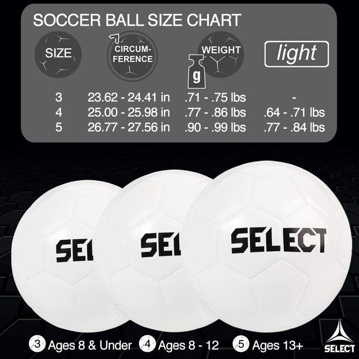 Select Bundle of 5 Select Classic White Size 5 Hand Sewn Soccer Ball