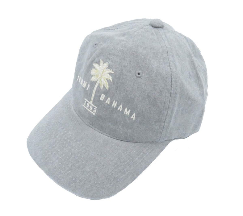 Tommy Bahama Men's Washed 100% Cotton Grey Palm Ball Cap