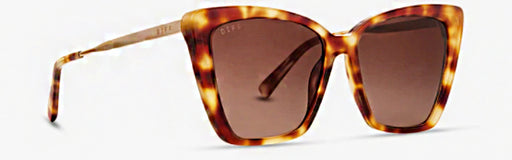 DIFF Eyewear Women's Becky II Solstice Tortoise + Brown Gradient Lens Sunglasses