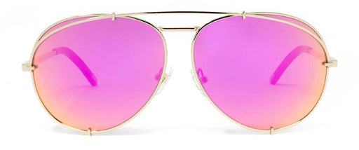 DIFF Eyewear Women's Koko Gold + Pink Lens Sunglasses
