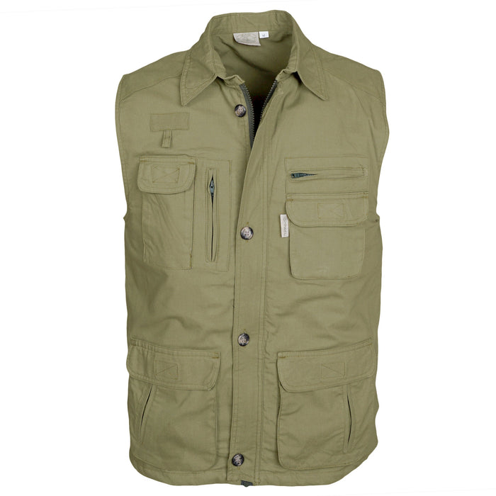 Tag Safari Travel Vest for Men, 100% Cotton, Utility, Multi Pocket, Perfect for Hunting Games