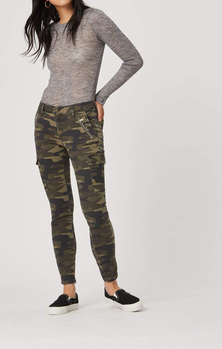 Mavi Women's Juliette Military Camouflage 27/27 Mid Rise Skinny Cargo Pants