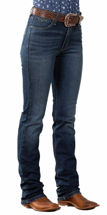Kimes Ranch Women's Sarah Blue 12W x 32L High-Rise Slimming Bootcut Jeans